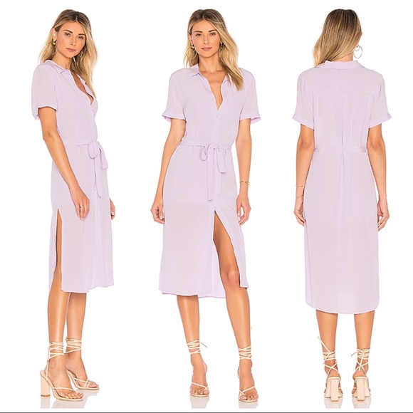 L'Academie Dresses & Skirts - L’academie The Shirt Dress in Lilac Size XS